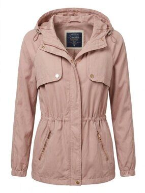 Cavalini Original Blush Pink Hooded Utility Jacket | Medium
